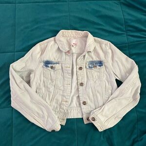 Bongo Acid Washed Cropped Denim Jacket Size Medium.
